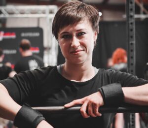 Photo shows Katya Gorbacheva, a Russian-Ukrainian, nationally qualified powerlifter who lives in North Carolina. Katya Gorbacheva, a Vegan Strong PlantBuilt athlete, was just named “Best Lifter” at Moscow Lights Powerlifting Competition
