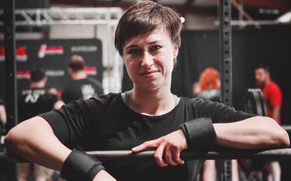 Photo shows Katya Gorbacheva, a Russian-Ukrainian, nationally qualified powerlifter who lives in North Carolina. Katya Gorbacheva, a Vegan Strong PlantBuilt athlete, was just named “Best Lifter” at Moscow Lights Powerlifting Competition