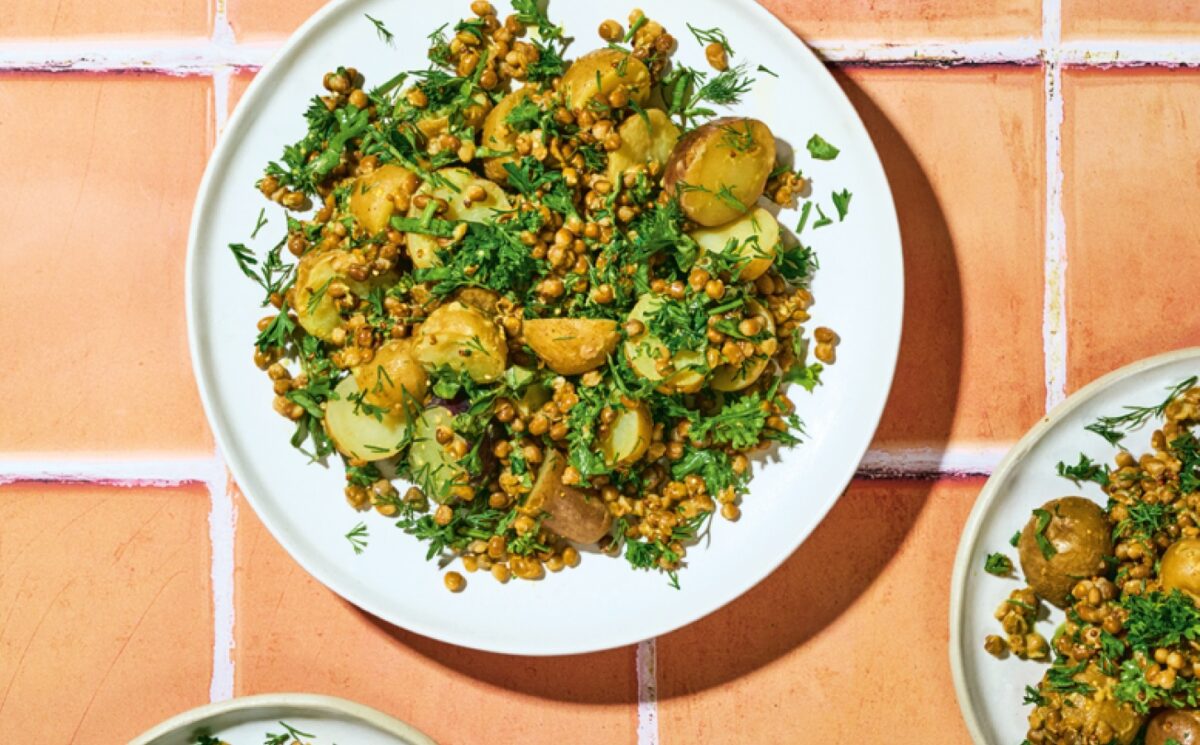 Herby Potato Salad With Grainy Mustard Vinaigrette