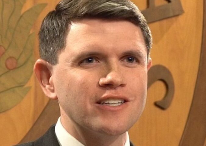 Photo shows US politician James Talarico, speaking at a press conference at the Texas Capitol on January 13, 2025. Texas Democrat James Talarico is definitely not a vegan, but his girlfriend is