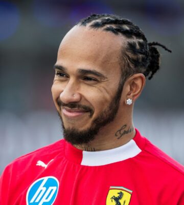 Photo shows celebrated vegan race car driver Lewis Hamilton, who has recently begun dating Kim Kardashian