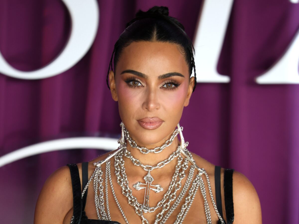 Photo shows Kim Kardashian. Can she and Lewis Hamilton be considered a plant-based power couple?