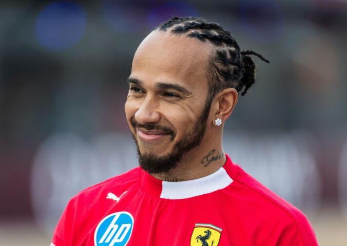 Photo shows celebrated vegan race car driver Lewis Hamilton, who has recently begun dating Kim Kardashian
