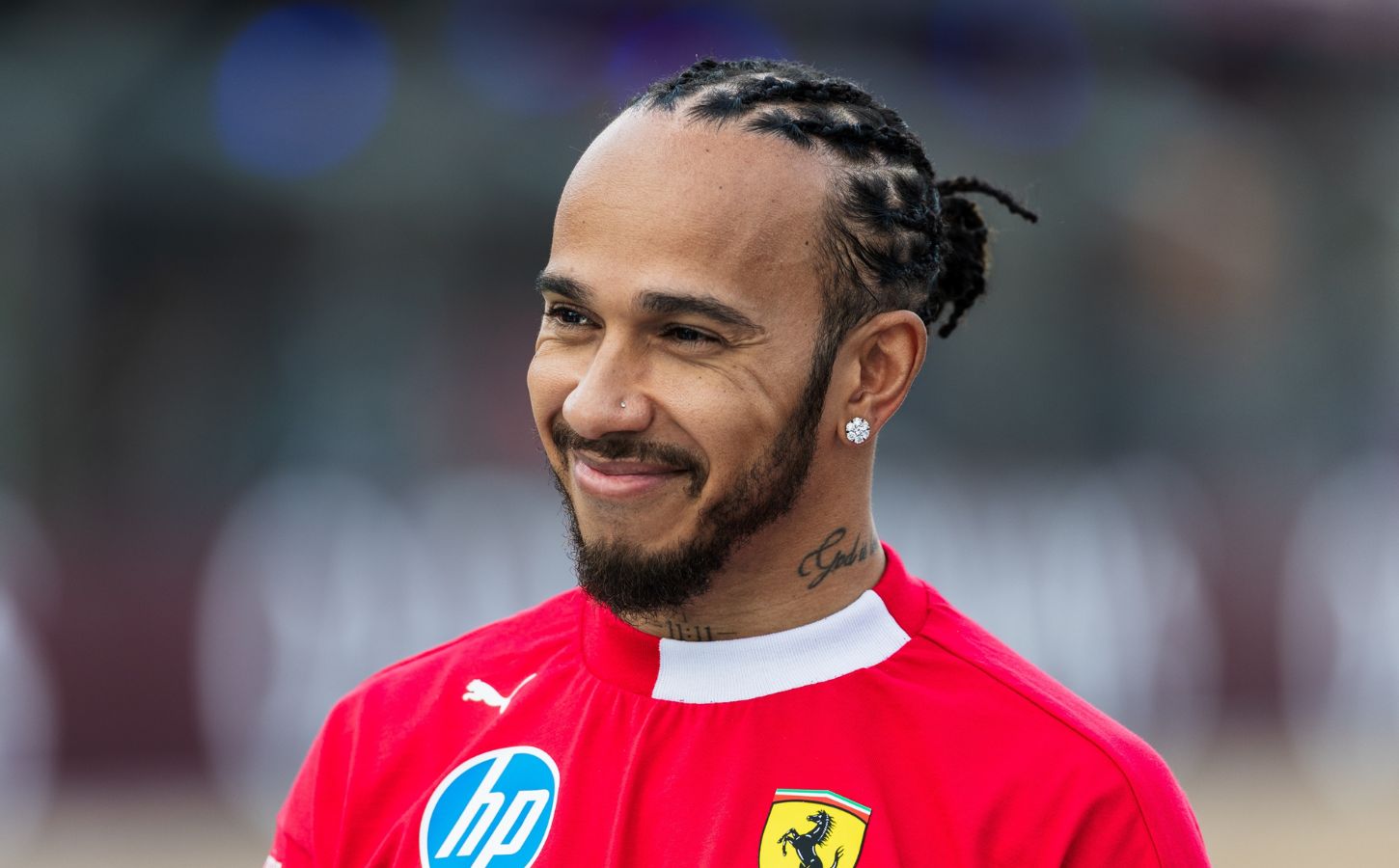 Photo shows celebrated vegan race car driver Lewis Hamilton, who has recently begun dating Kim Kardashian