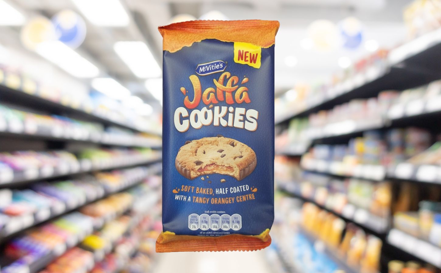 Photo shows a pack of Jaffa Cookies, the new vegan Jaffa Cake style product from McVitie's.
