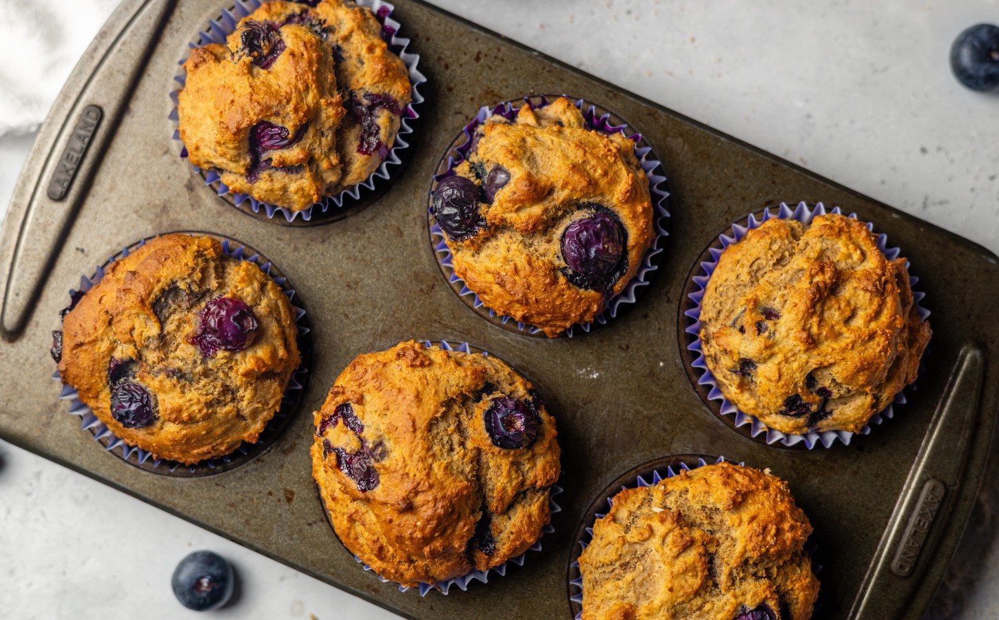vegan protein blueberry muffins with silken tofu and pea protein powder