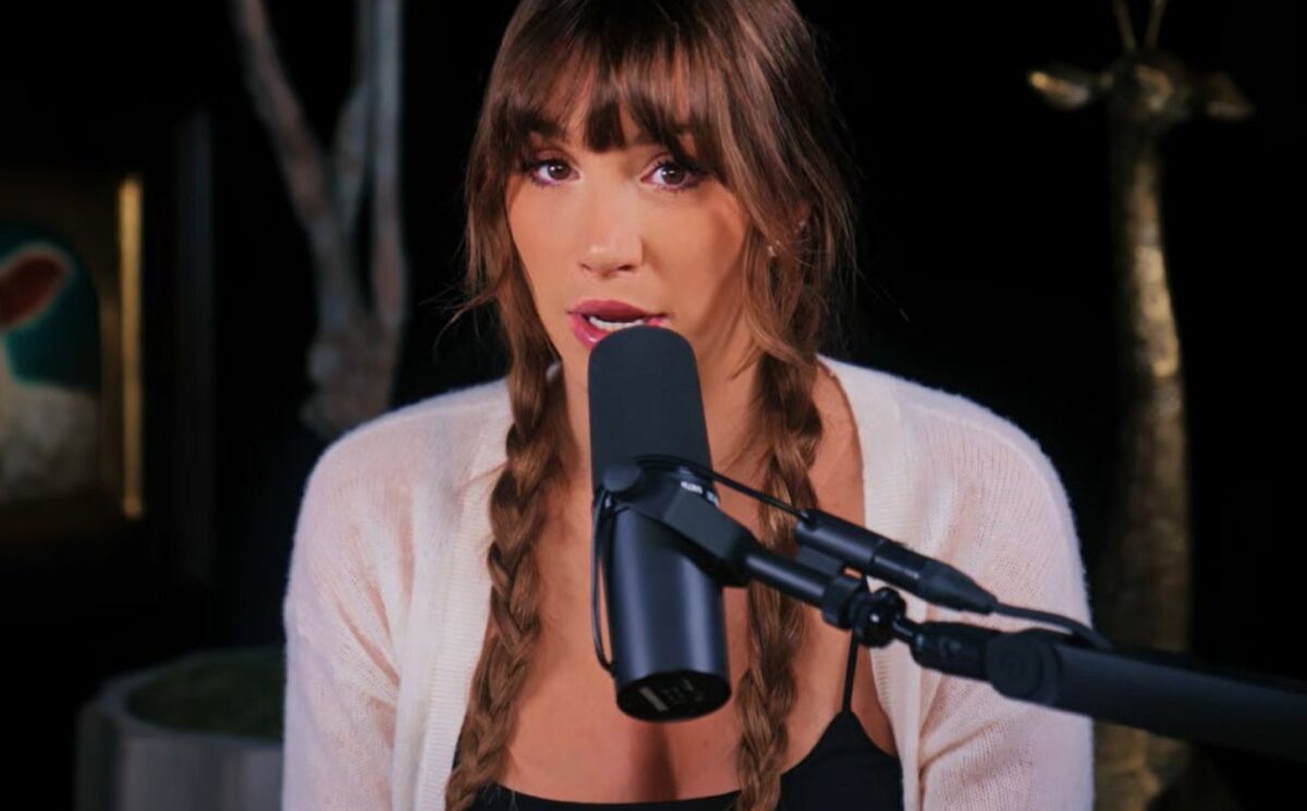 Photo shows Mikhaila Peterson, a pro-meat influencer and podcaster, who has said that has said that the first thing she fed her baby was meat.
