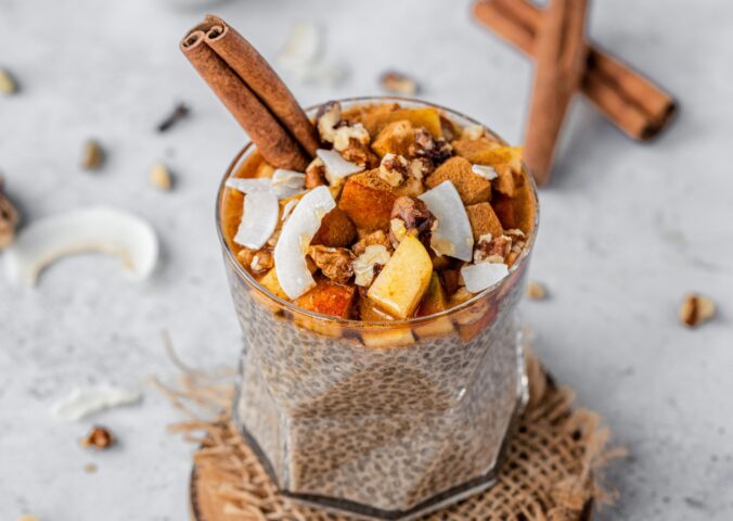 Chai Spice Chia Pudding With Cinnamon Apple