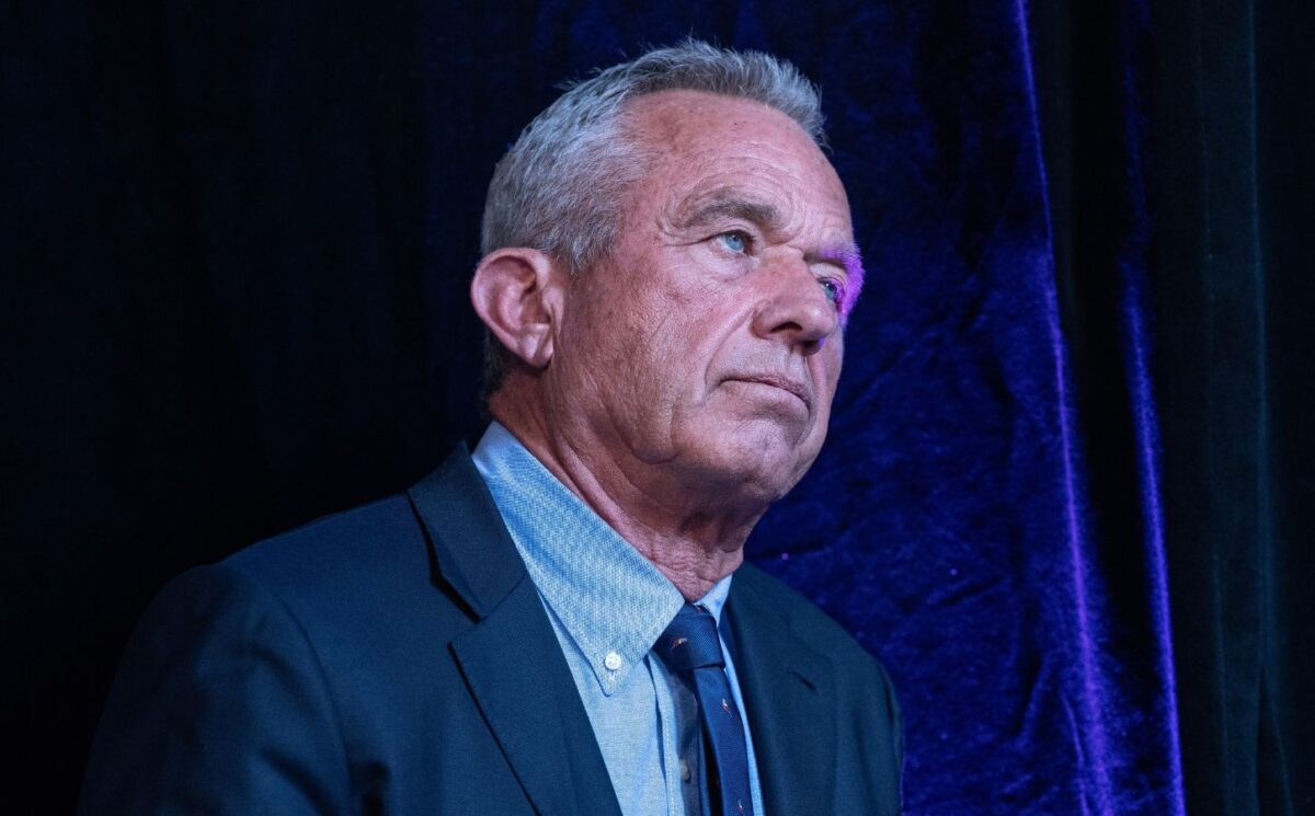 Photo shows US Health Secretary Robert F. Kennedy Junior, widely known as RFK Jr. Based on his new "Make Hospital Food Healthy Again Pledge," could RFK Jr be coming round to the idea of plant-based protein?