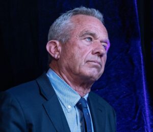 Photo shows US Health Secretary Robert F. Kennedy Junior, widely known as RFK Jr. Based on his new "Make Hospital Food Healthy Again Pledge," could RFK Jr be coming round to the idea of plant-based protein?