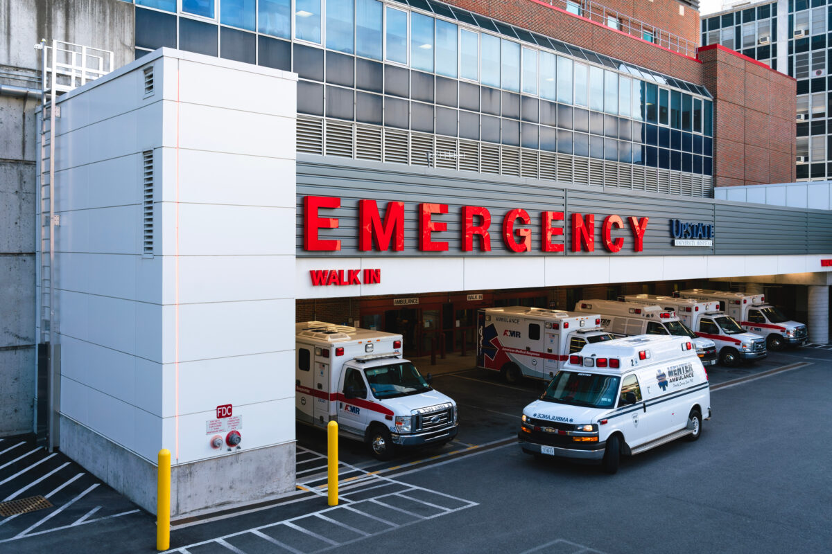 Photo shows the emergency department of a hospital in Syracuse, upstate New York. Based on his new "Make Hospital Food Healthy Again Pledge," could RFK Jr be coming round to the idea of plant-based protein?