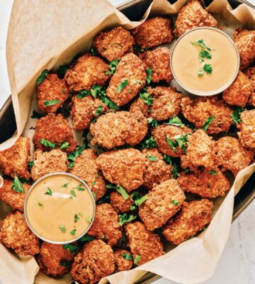 Seitan Fried Chicken Nuggets With Sweet BBQ Dipping Sauce
