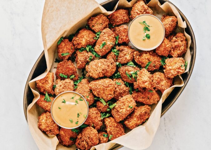 Seitan Fried Chicken Nuggets With Sweet BBQ Dipping Sauce
