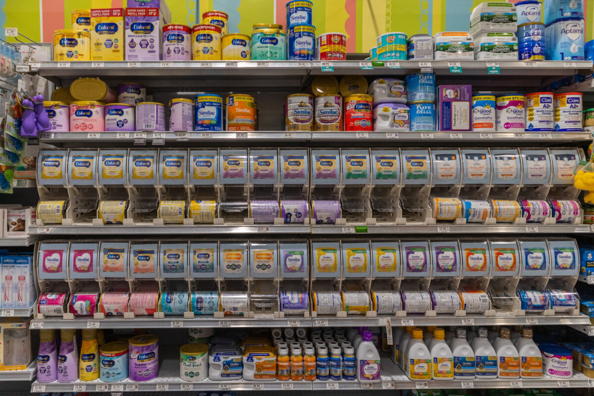 Photo shows the baby and infant food section at a US grocery store. Over 80 percent of food for toddlers sold at US grocery stores in Austin, Texas is ultra-processed, according to a new audit