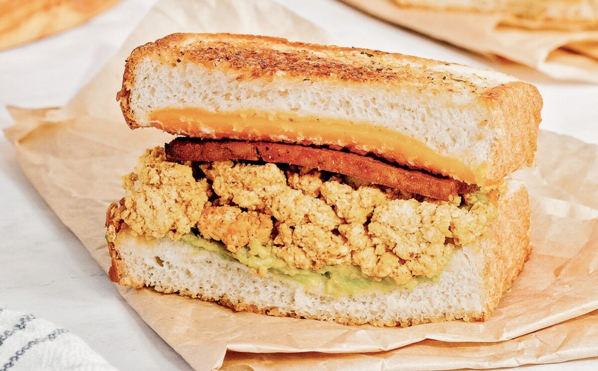 Tofu Scramble Breakfast Sandwiches
