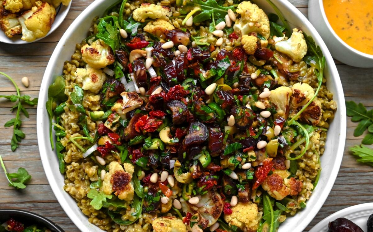 Freekeh-Medjool Date Salad With Preserved Lemon Dressing