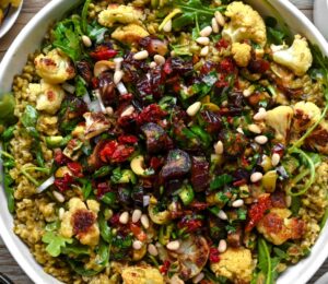 Freekeh-Medjool Date Salad With Preserved Lemon Dressing