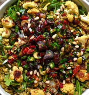 Freekeh-Medjool Date Salad With Preserved Lemon Dressing