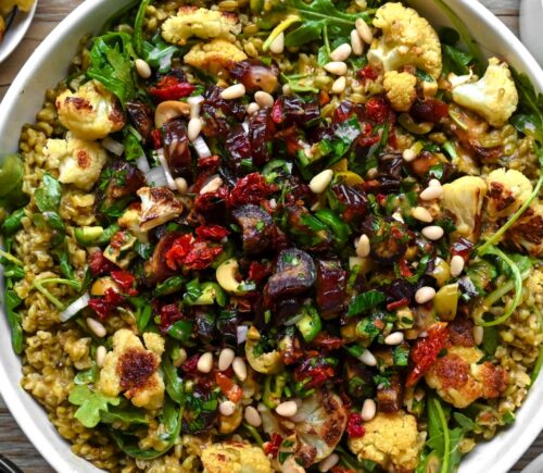 Freekeh-Medjool Date Salad With Preserved Lemon Dressing