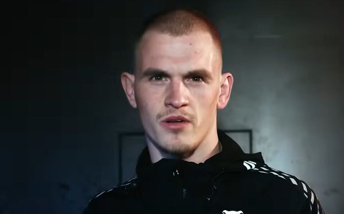 Photo shows MMA fighter Ian Machado Garry, who is vegan, in a recent promotional campaign video for PETA