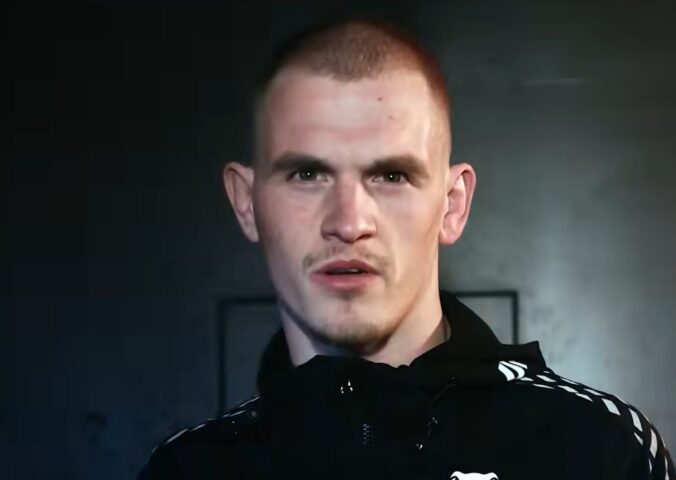 Photo shows MMA fighter Ian Machado Garry, who is vegan, in a recent promotional campaign video for PETA