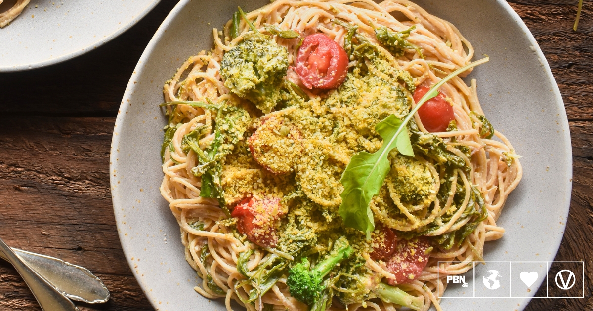 Pasta With Arugula In A Creamy Lemon Sauce