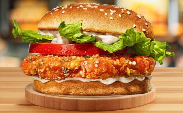 Photo shows the new Burger King Plant-Based Crispy Chicken Burger, available exclusively at Burger King Austria