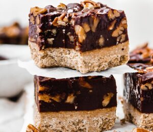 chocolate pecan fudge bars vegan - vegan pecan recipes
