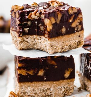 chocolate pecan fudge bars vegan - vegan pecan recipes