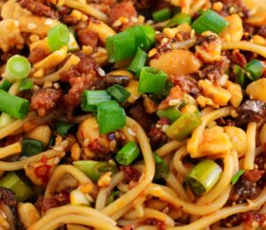 dan dan noodles a vegan version with garlic, ginger, vegan mince and more for noodle recipes