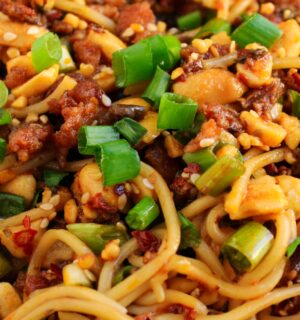 dan dan noodles a vegan version with garlic, ginger, vegan mince and more for noodle recipes