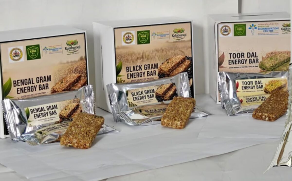 Bangalore Bioinnovation Center (BBC) has partnered with the state agriculture department of Karnataka, India, to create a range of energy bars made with local pulses. The photo shows some of the new bars.