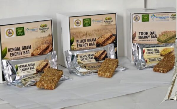 Bangalore Bioinnovation Center (BBC) has partnered with the state agriculture department of Karnataka, India, to create a range of energy bars made with local pulses. The photo shows some of the new bars.
