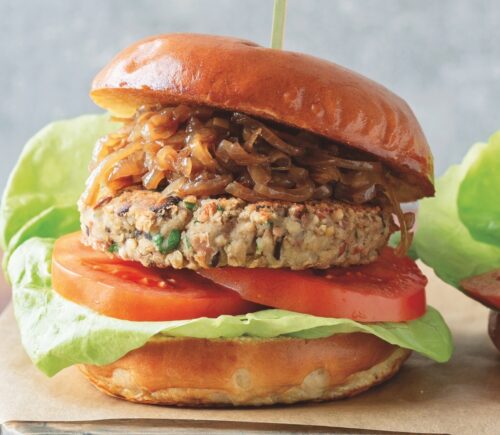 Next-Level Mushroom Bean Burger
