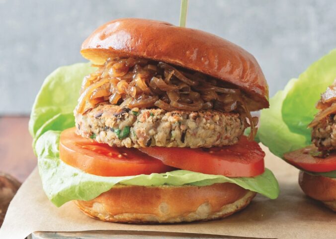 Next-Level Mushroom Bean Burger