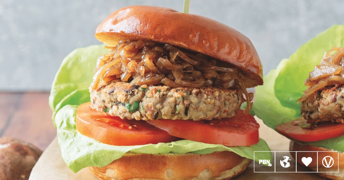 Next-Level Mushroom Bean Burger