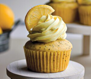 Lemon Poppy Seed Cupcakes with real lemon and vanilla, a curd, and butter cream for vegan poppy seed recipes
