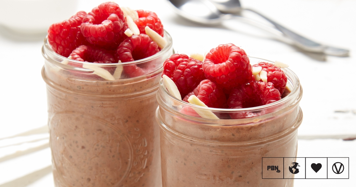 Decadent Raspberry, Chocolate, And Almond Chia Pudding