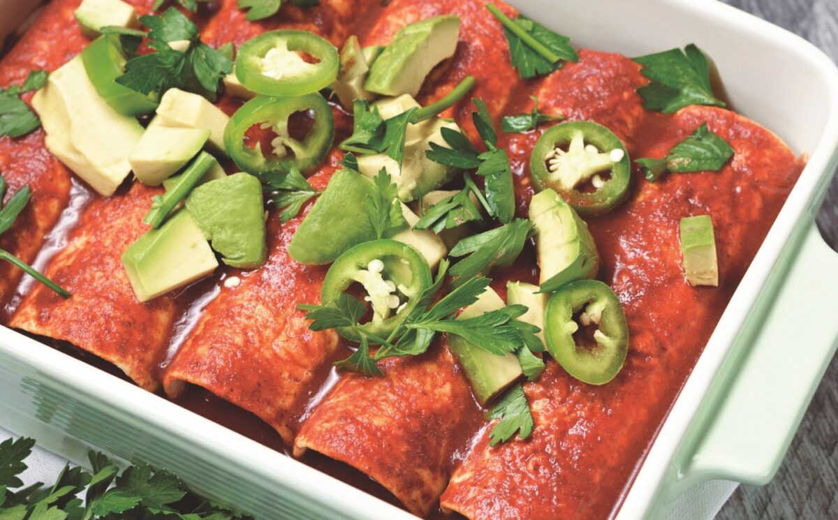 Pumpkin And Black Bean Enchiladas