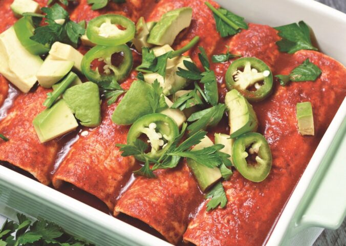 Pumpkin And Black Bean Enchiladas